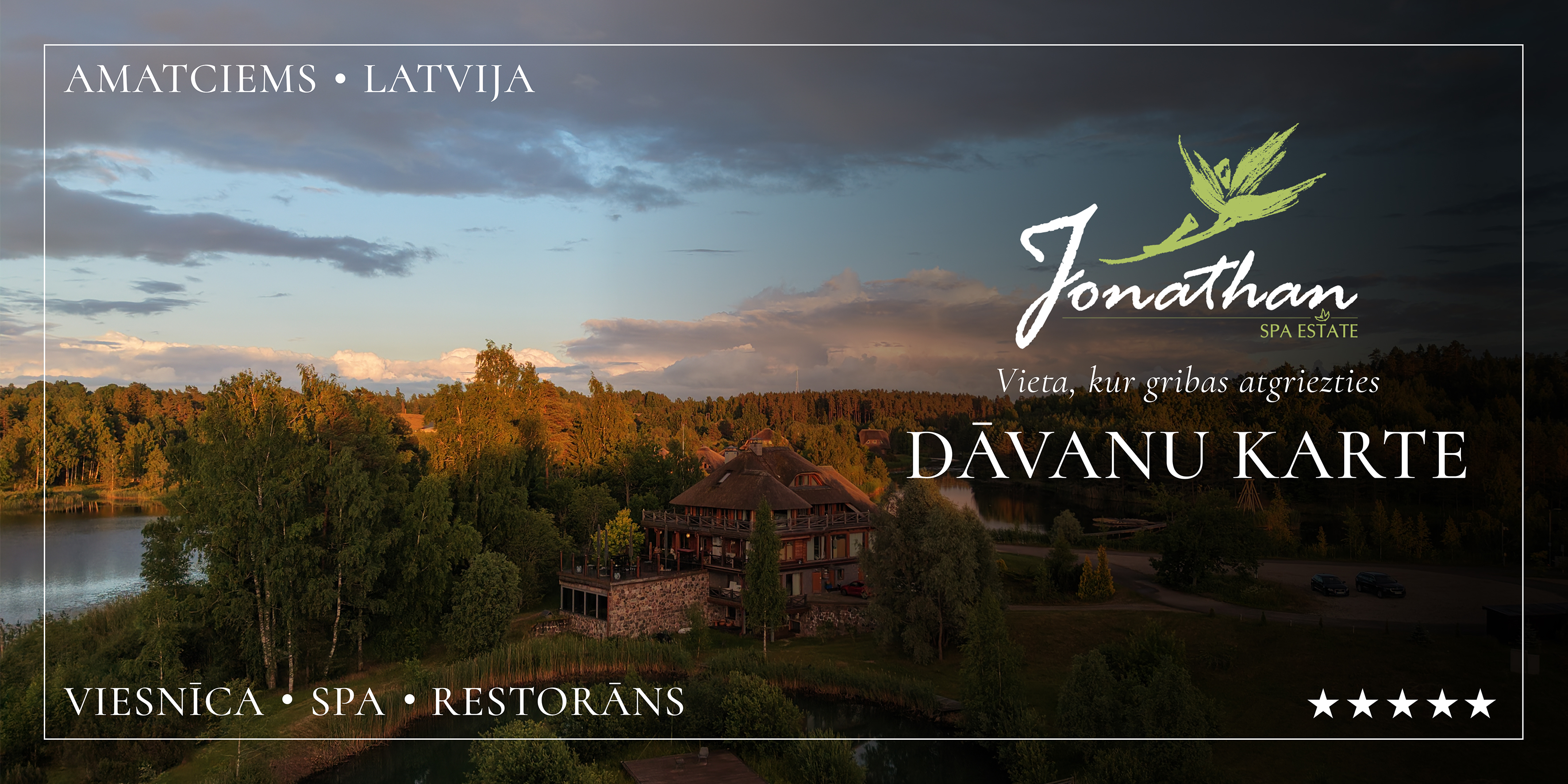 Jonathan SPA Estate dāvanu kartes priekšpuse